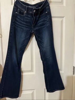 American Eagle Outfitters Women's Dark Indigo Flare Jeans